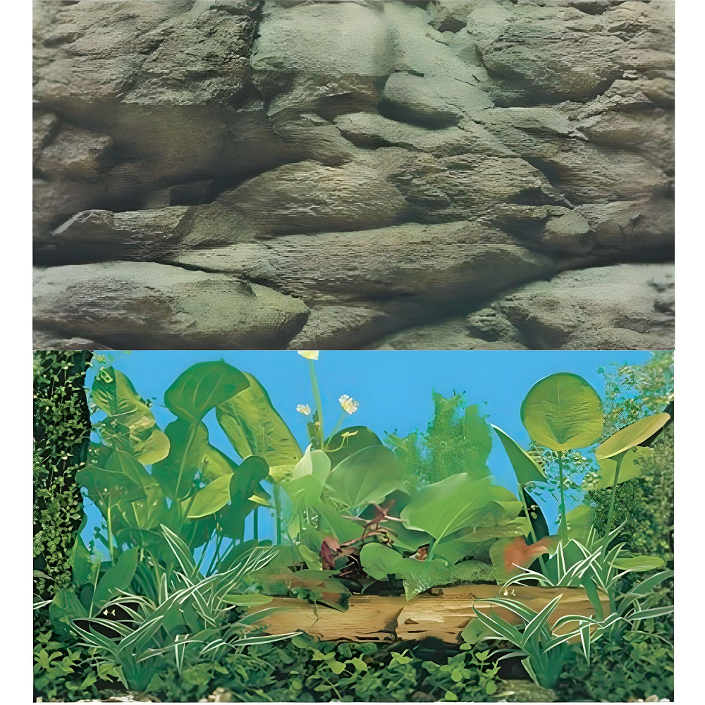 Boyu Aquarium Fish Tank Background Double Side Poster 24"(60cm)*3ft/4ft/5ft/6ft