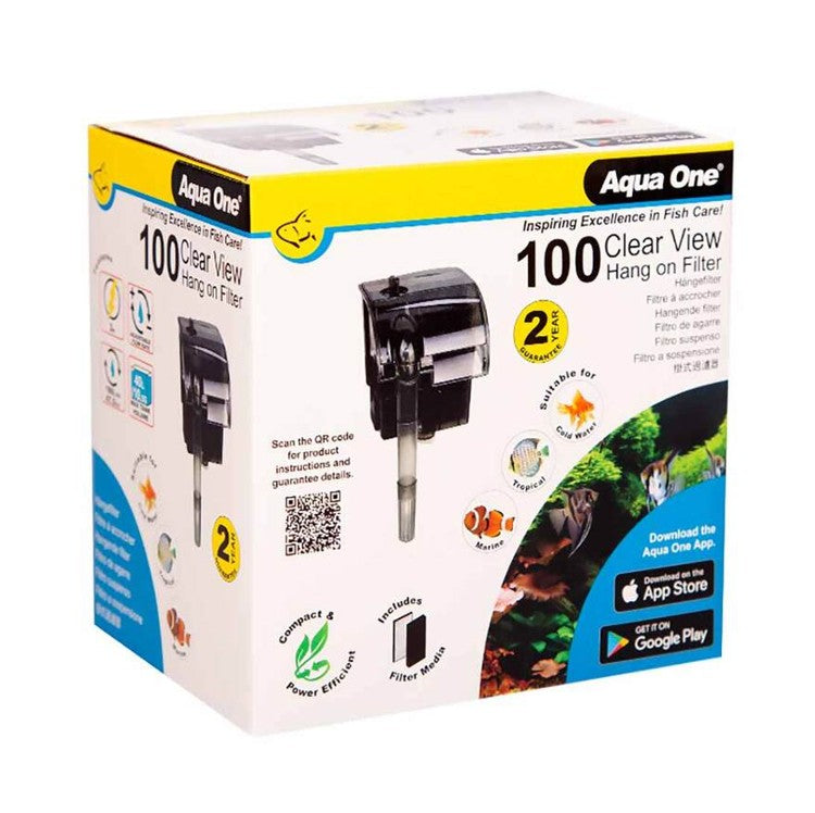 Aqua One ClearView 100 Hang On Filter 180L/H 11526
