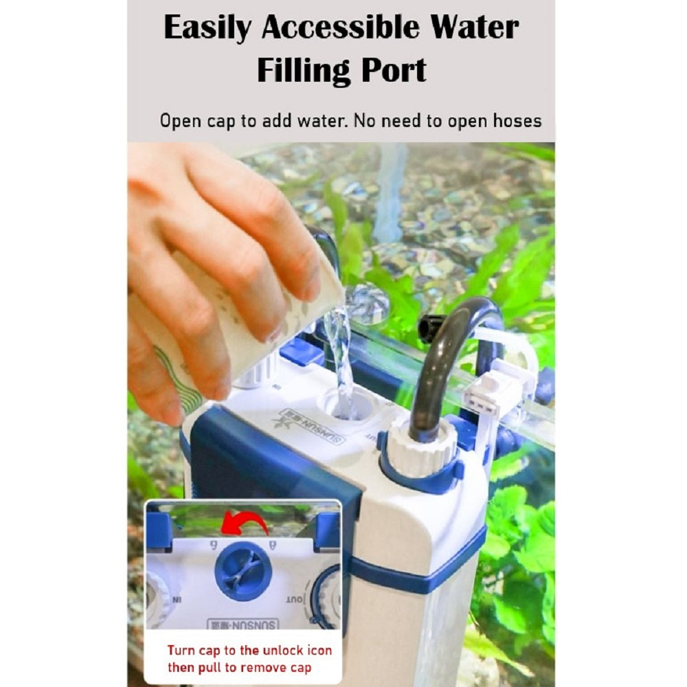 SUNSUN New YBG Series 3-in-1 Multifunctional Hang on Filter Aquarium Fish Tank