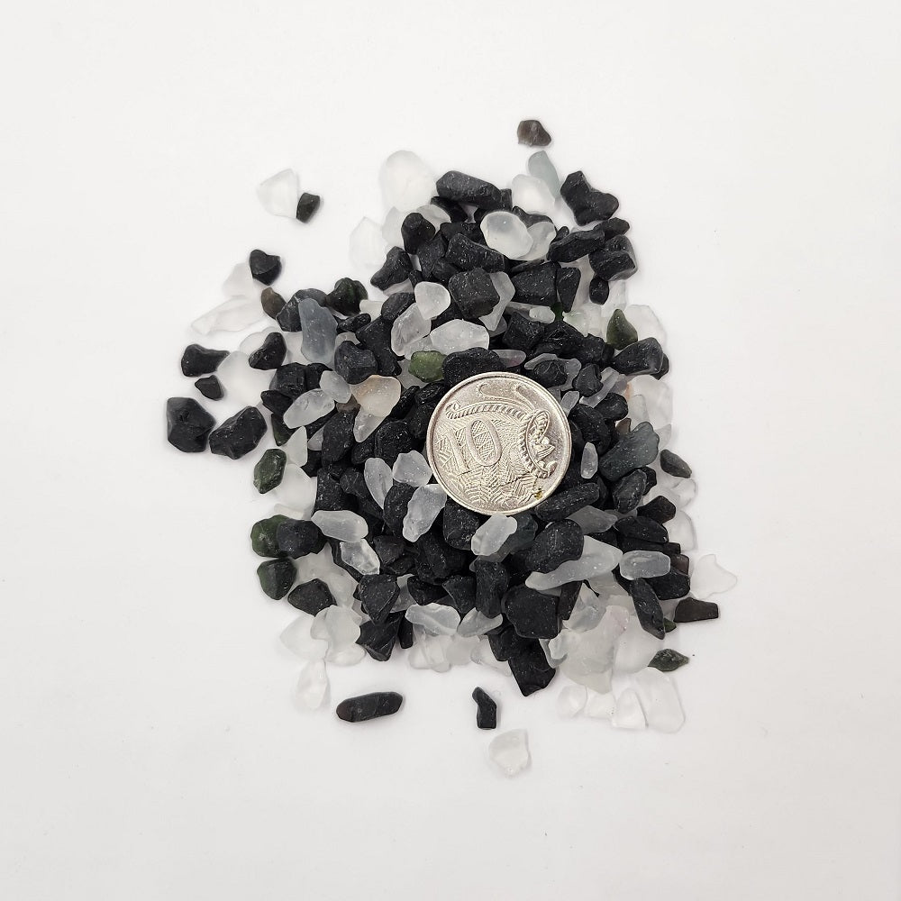 White & Black Crystal Stone 4-8mm Aquarium Decorative Gravel Pebbles Stones Fish Tank Aquascape Terrarium