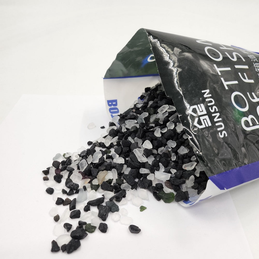 White & Black Crystal Stone 4-8mm Aquarium Decorative Gravel Pebbles Stones Fish Tank Aquascape Terrarium