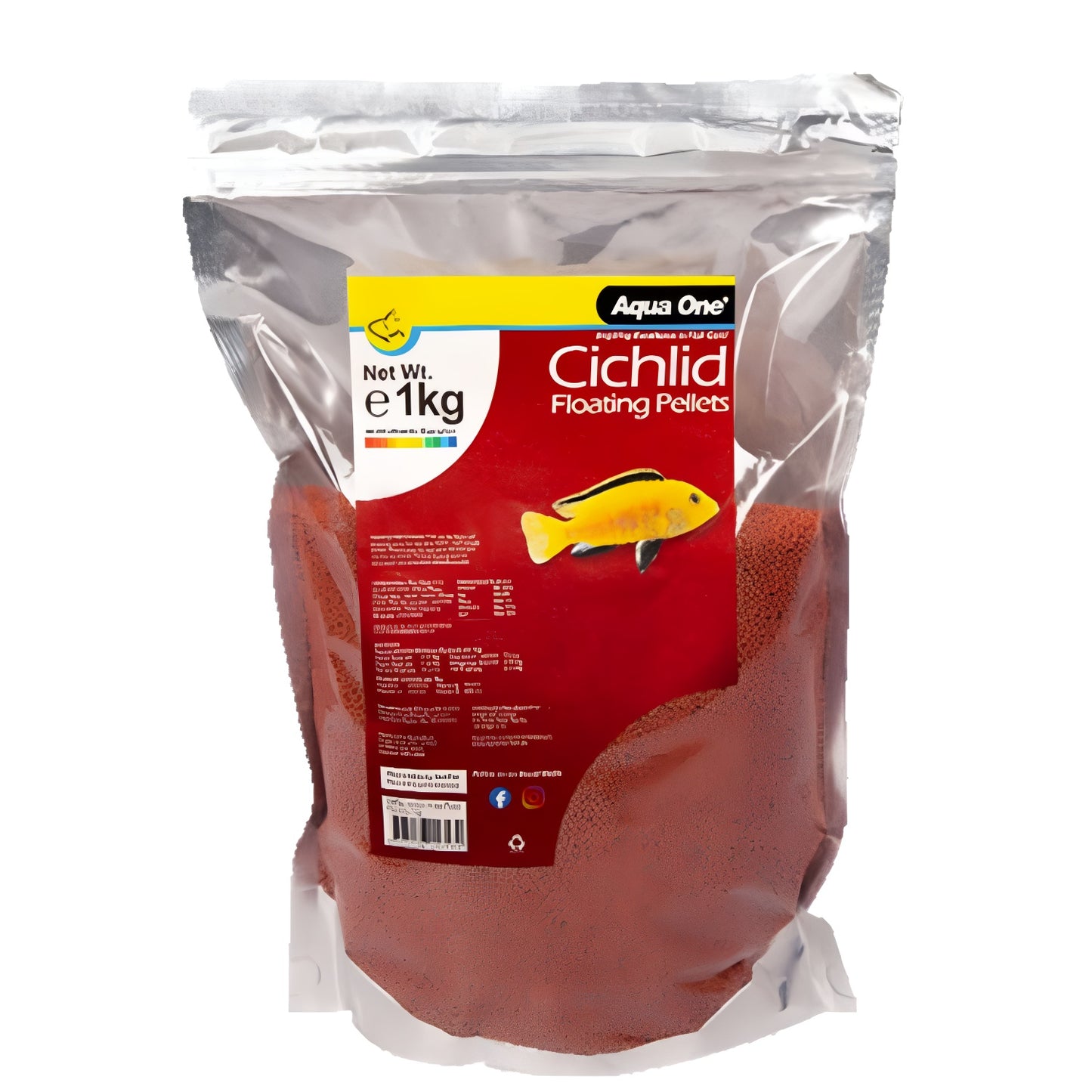 Aqua One 11576 Cichlid Pellet Food FLOATING 1kg Bulk Fish Food