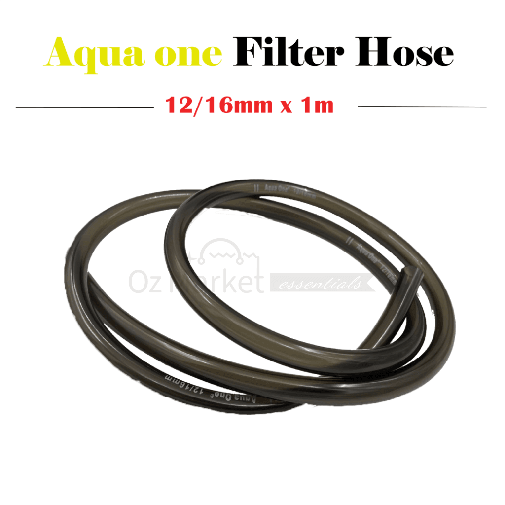 Pet Supplies Aqua One Filter Hose Pvc (12/16Mm) Transparent Grey Tubing & Valves OzMarket Essentials Pet Supplies