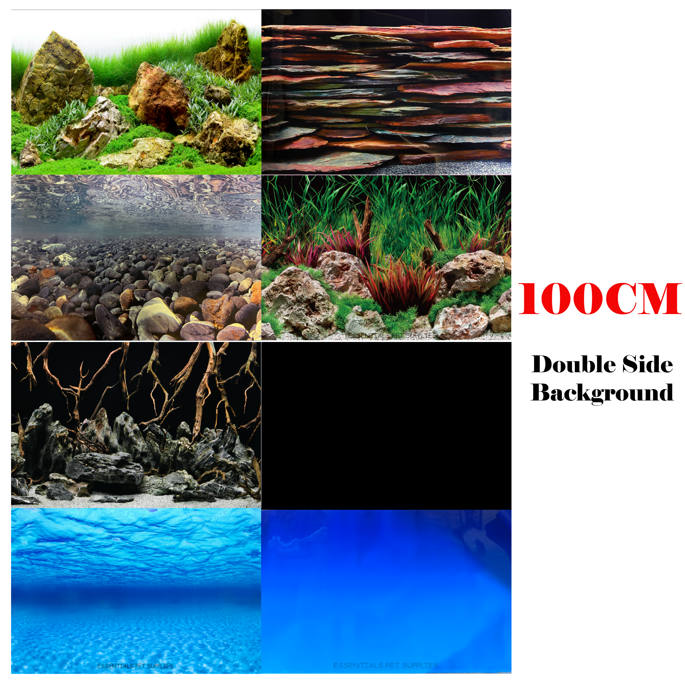 Aquarium Fish Tank Background Double Side Poster 18(45cm)*3ft (92cm) –  OzMarket Essentials