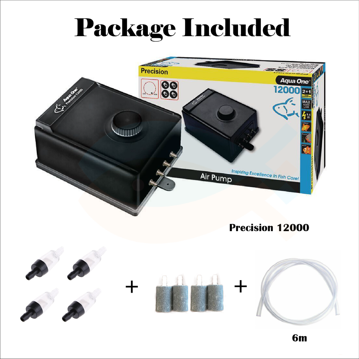 Aqua One Precision Air Pump 1500, 2500, 7500, 9500, 12000