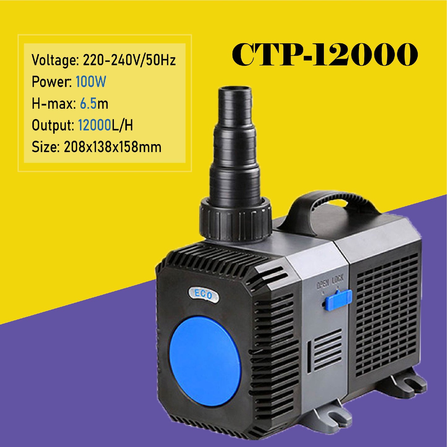 SUNSUN (Grech) CTP Submersible 5000-16000L/H Water Pump Aquarium Marine Fish Tank Fountain Pond