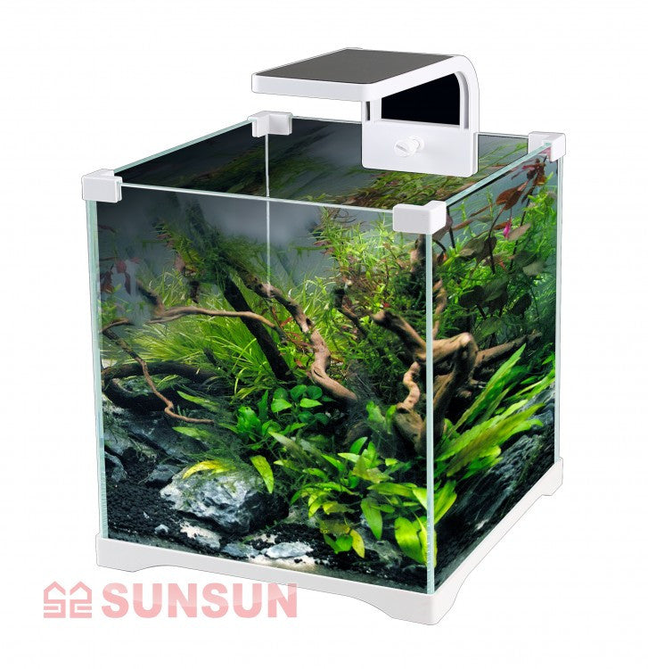 SUNSUN ATK-250D 15L Nano Aquarium Fish Tank with LED Light and Filter