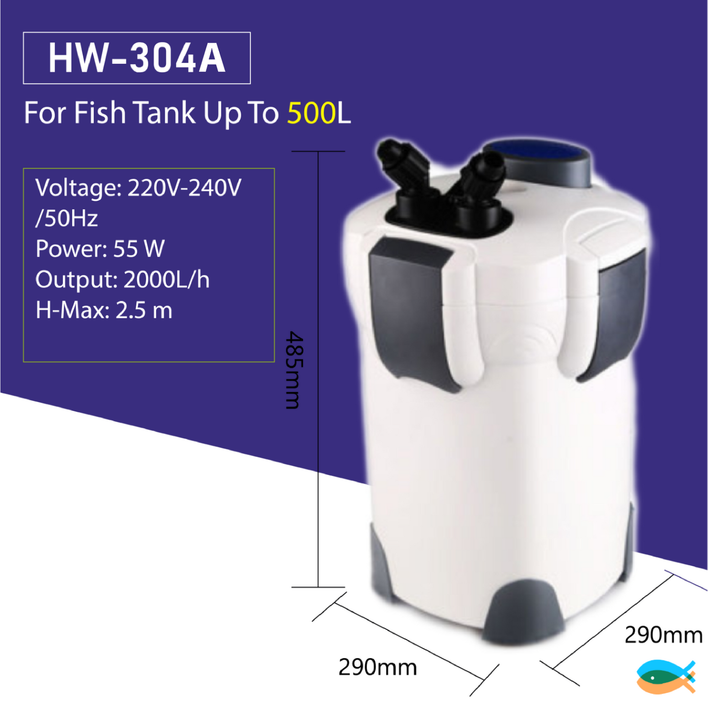 SUNSUN Genuine Replacement Barrel Head HW-304A/B - 2000L/H External Filter