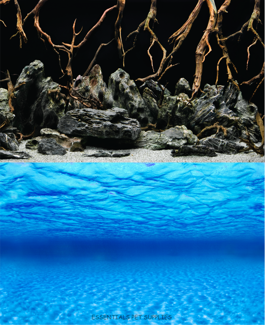 Aquarium Fish Tank Background Double Side Poster 18"(45cm)*3ft/4ft/5ft/6ft
