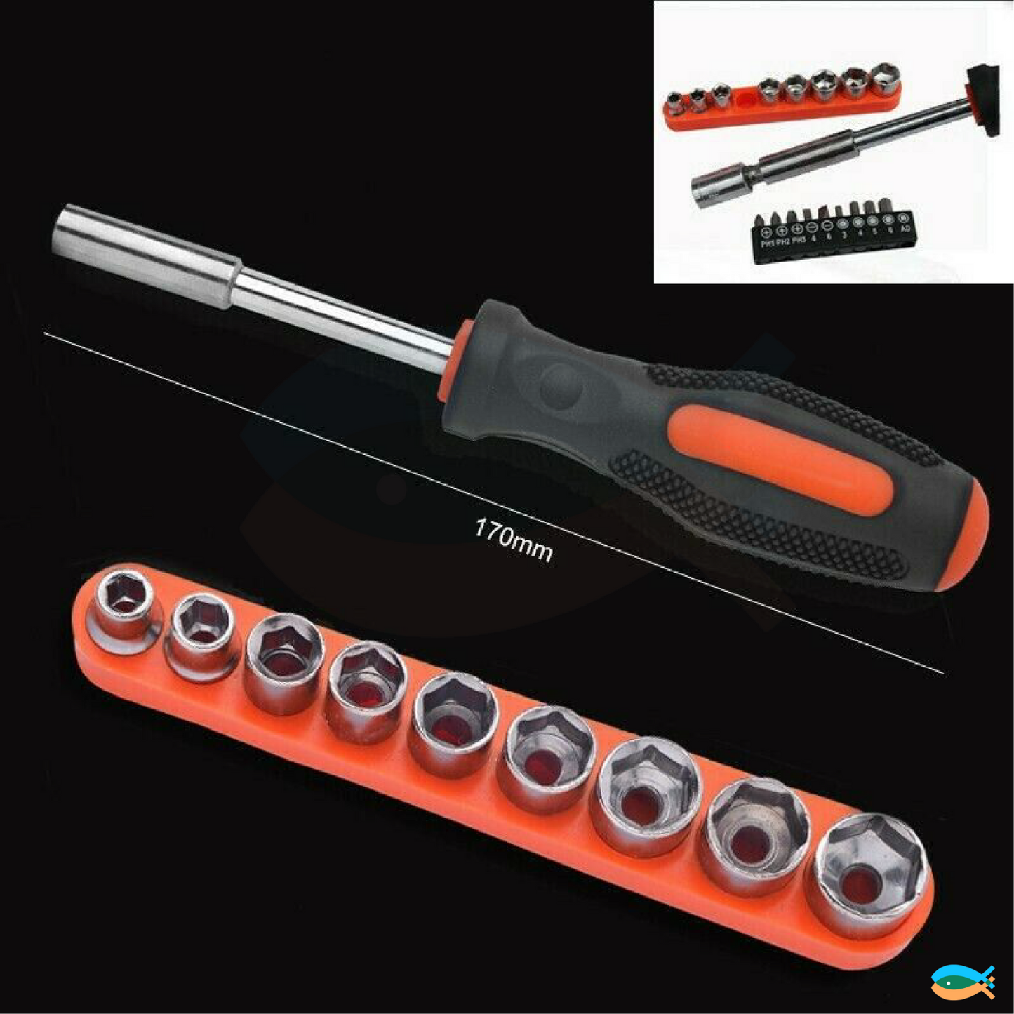 45 Pcs Household Hand Tools Set Hand Tool Kit for Home Office Car Repair Storage