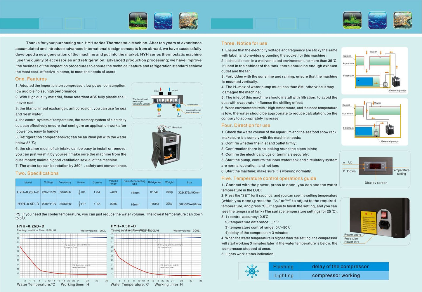 SUNSUN Brand New Aquarium Water Chiller Fish Shrimp Tank Cooling Machine