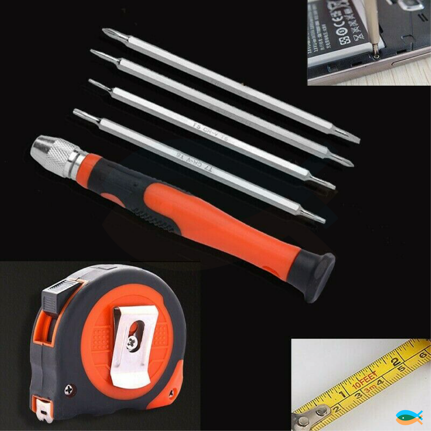 45 Pcs Household Hand Tools Set Hand Tool Kit for Home Office Car Repair Storage