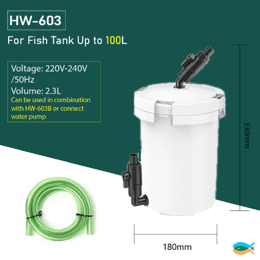SUNSUN HW-603 & HW-603B 400L/H External Canister Filter and accessories