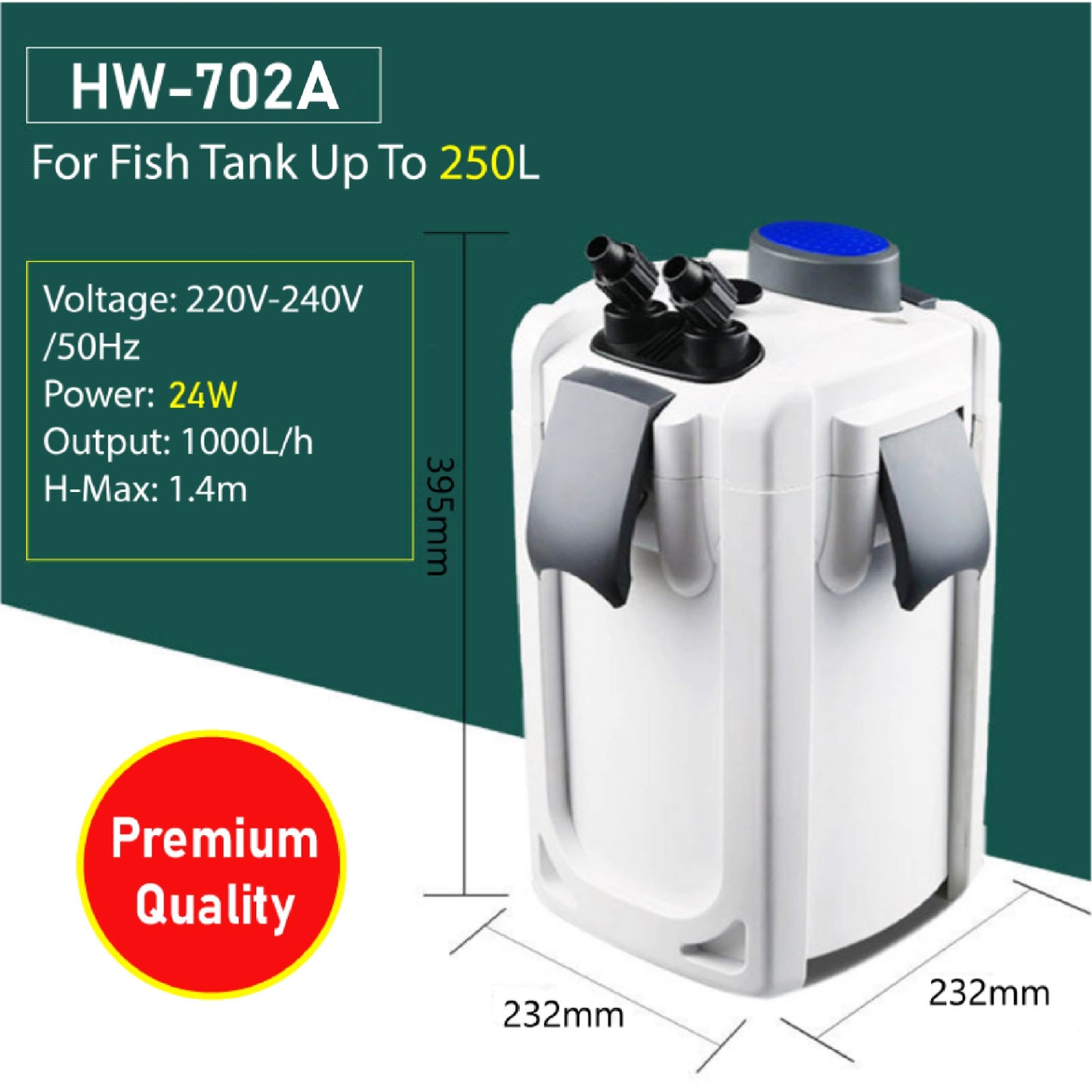 SUNSUN Genuine Replacement Barrel Head HW-702A/B - 1000L/H External Filter