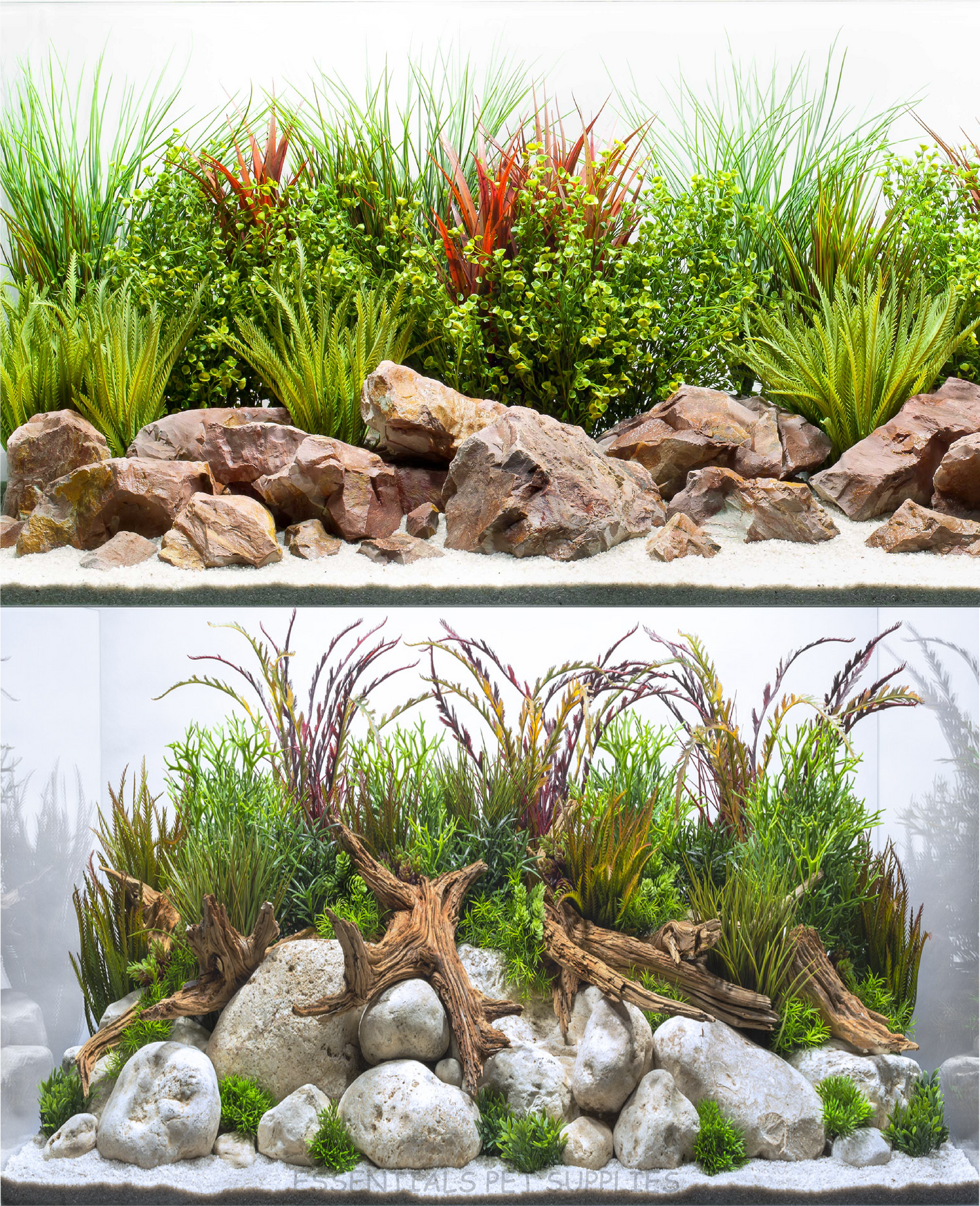 Aquarium Fish Tank Background Double Side Poster 18"(45cm)*3ft/4ft/5ft/6ft