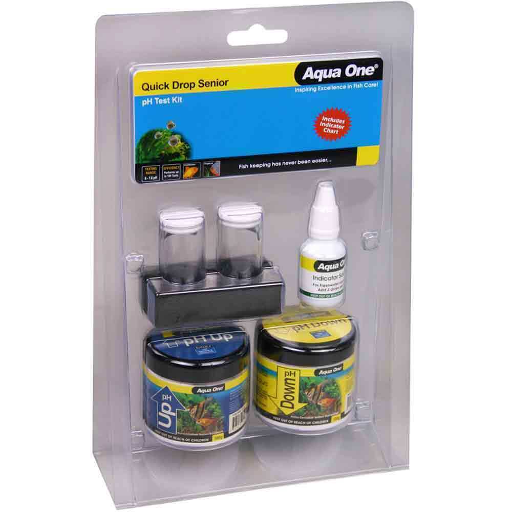 Aqua One 92001 Quick Drop Senior pH Test Kit Freshwater 6 To 7.8 – 100 Tests
