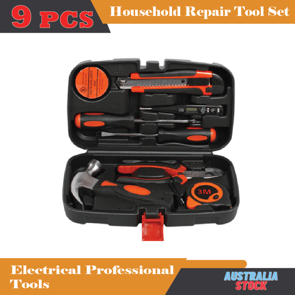 9Pcs Hardware Tool Set Wrench Plier Hammer Knives Family Necessary Repair Tools & Workshop Equipment | OzMarket Essentials | Pet Supplies