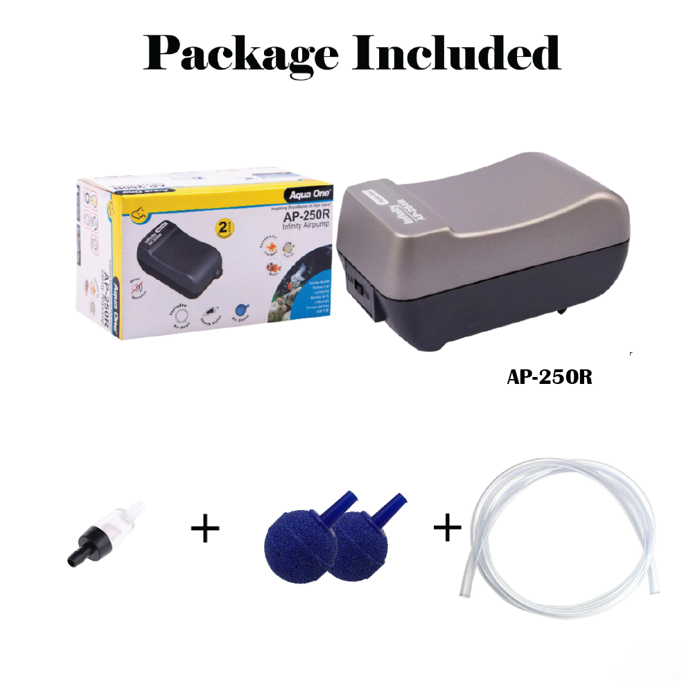 Aqua One Infinity Air Pump 1x100L/H. 1x200L/H, 2x 200L/H & 2x280L/H