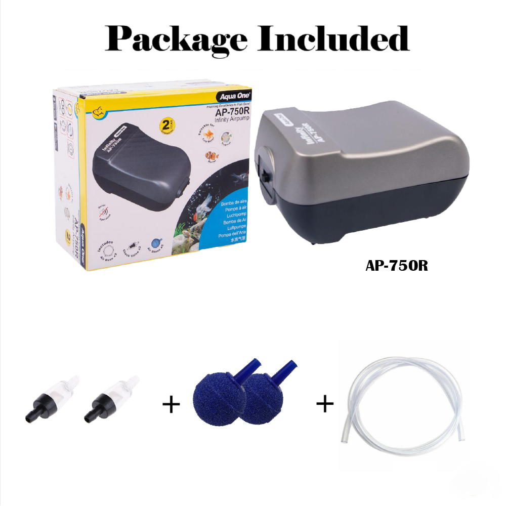 Aqua One Infinity Air Pump 1x100L/H. 1x200L/H, 2x 200L/H & 2x280L/H