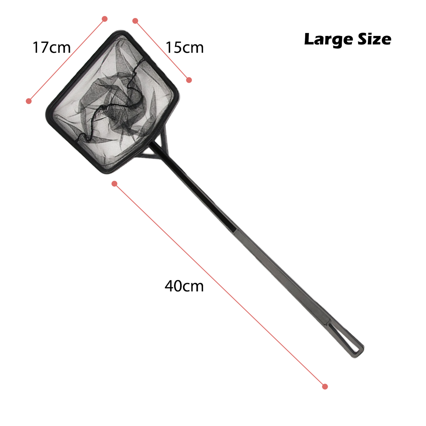 SUNSUN 4pcs fish nets square with long handle aquarium fish tank
