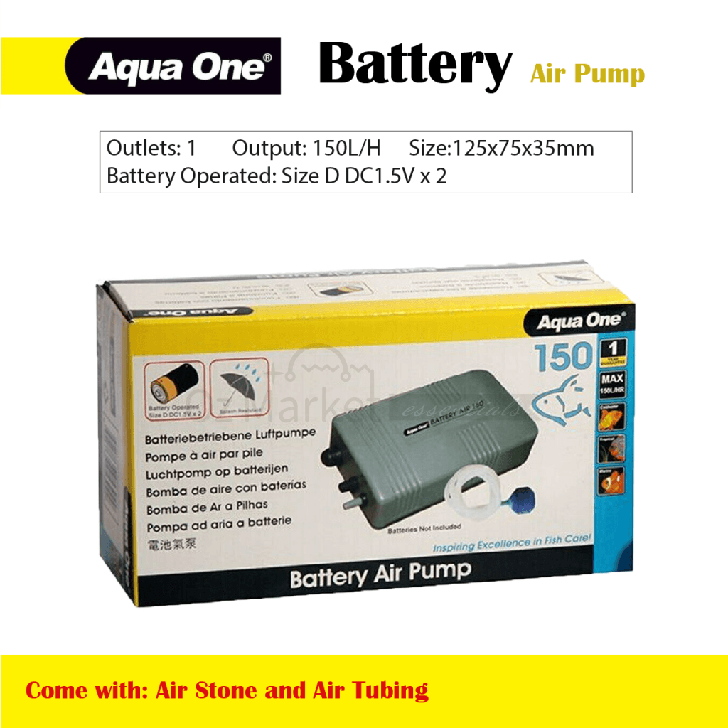 Aqua One 10022 150L/h Battery Air Pump 150 Pumps | OzMarket Essentials | Pet Supplies