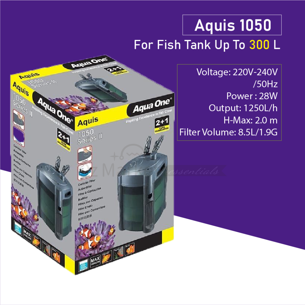 Aqua One 94103 Aquis 1050 Series Ii Canister Filter 1250L/h External Filter| OzMarket Essentials | Pet Supplies