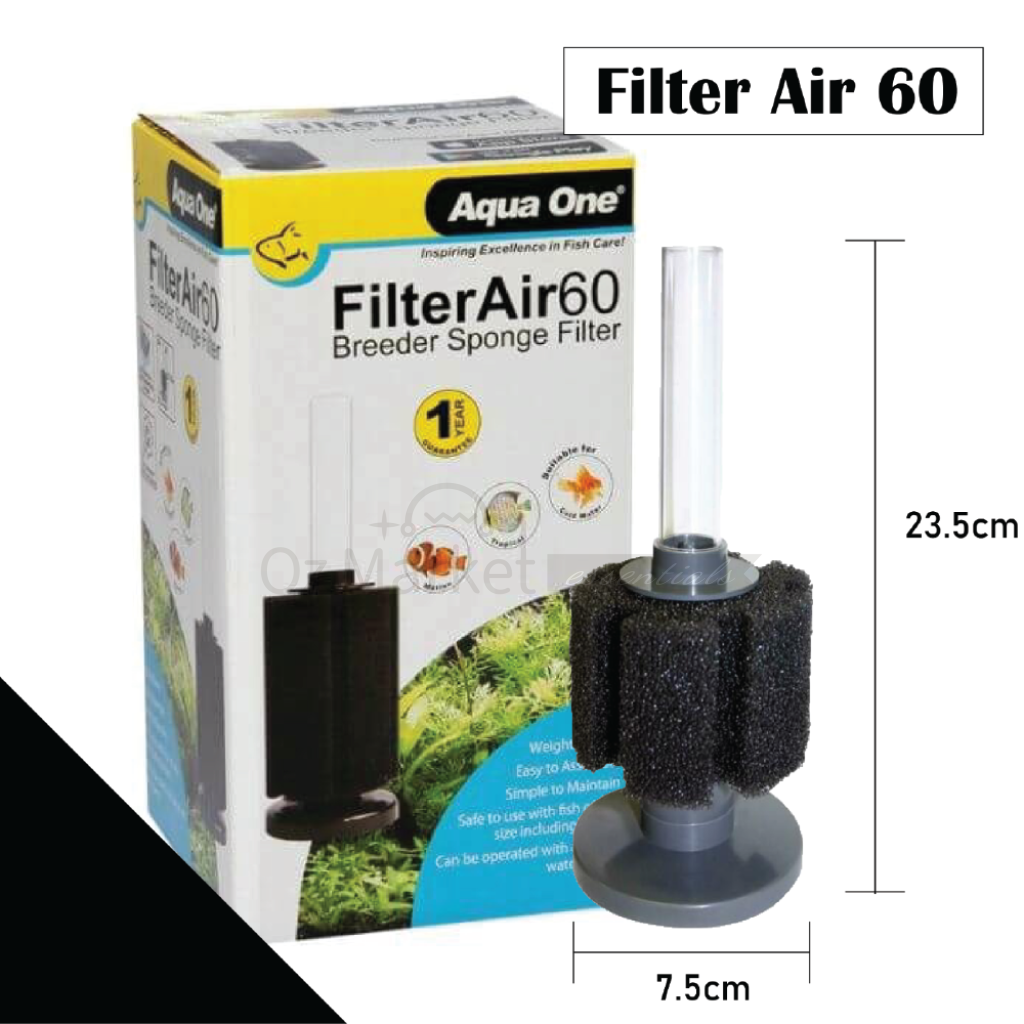 Aqua One Filter Air 30/60/136 Breeder Sponge Internal Filter | OzMarket Essentials | Pet Supplies