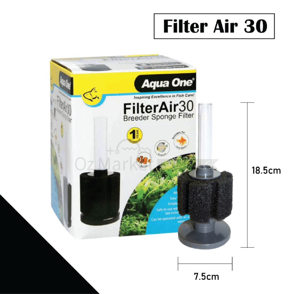 Aqua One Filter Air 30/60/136 Breeder Sponge Internal Filter | OzMarket Essentials | Pet Supplies