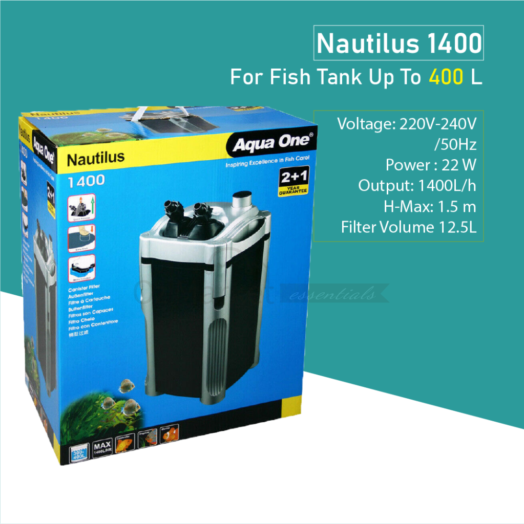 Aqua One Nautilus 1400L/h Canister Filter 94114 External Filter