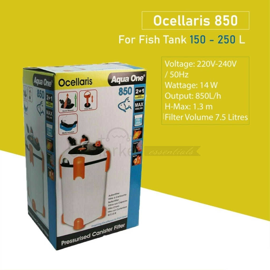 Aqua One Ocellaris 850 Canister Filter 850L/h 94144 External Filter