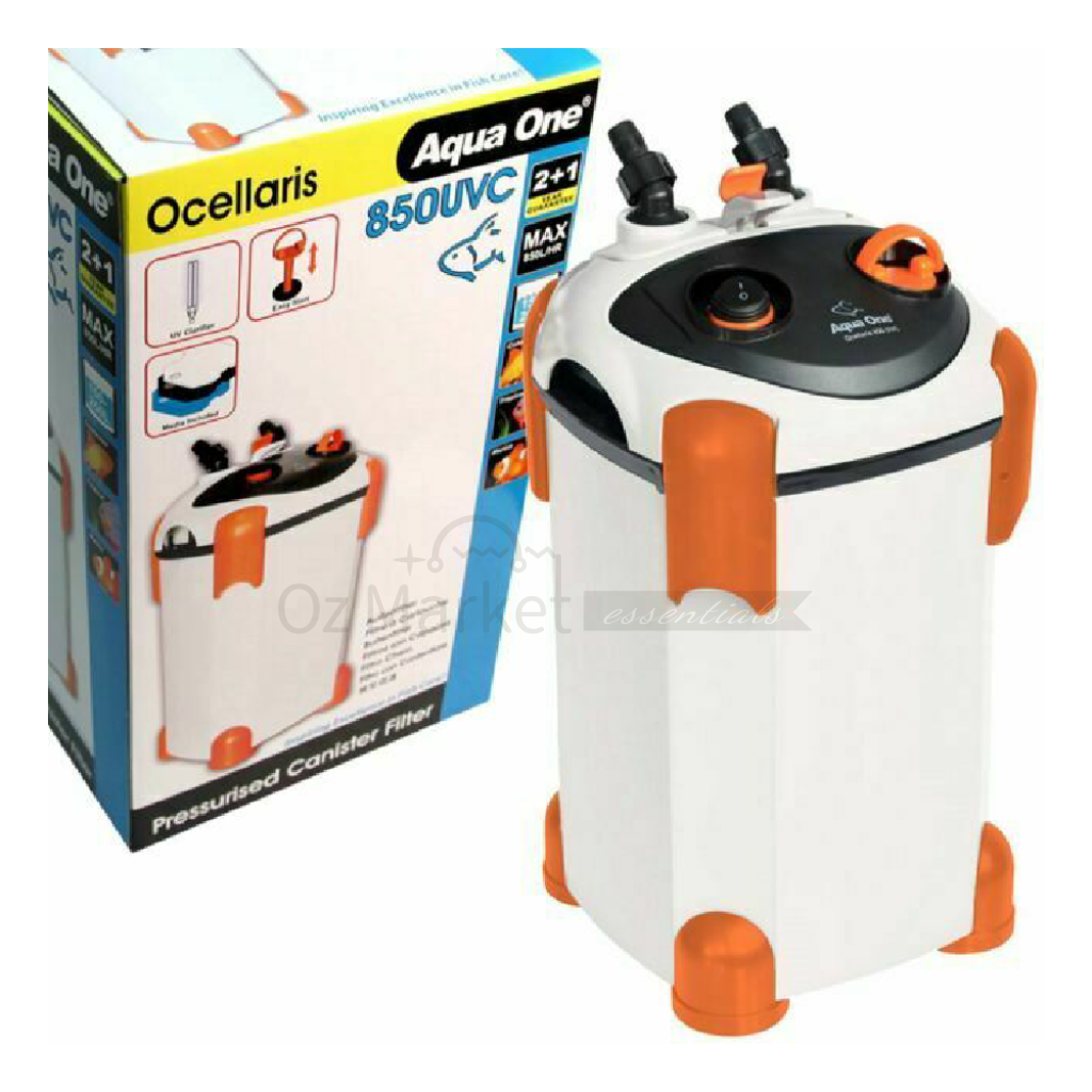 Aqua One Ocellaris 850Uvc Canister Filter 850L/h 94151 Uv Light External Filter