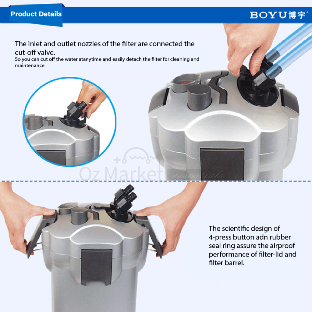 Boyu Ef-35 & Efu-35 - 950L/h Canister Aquarium Filter For 350-550L Tank External Filter