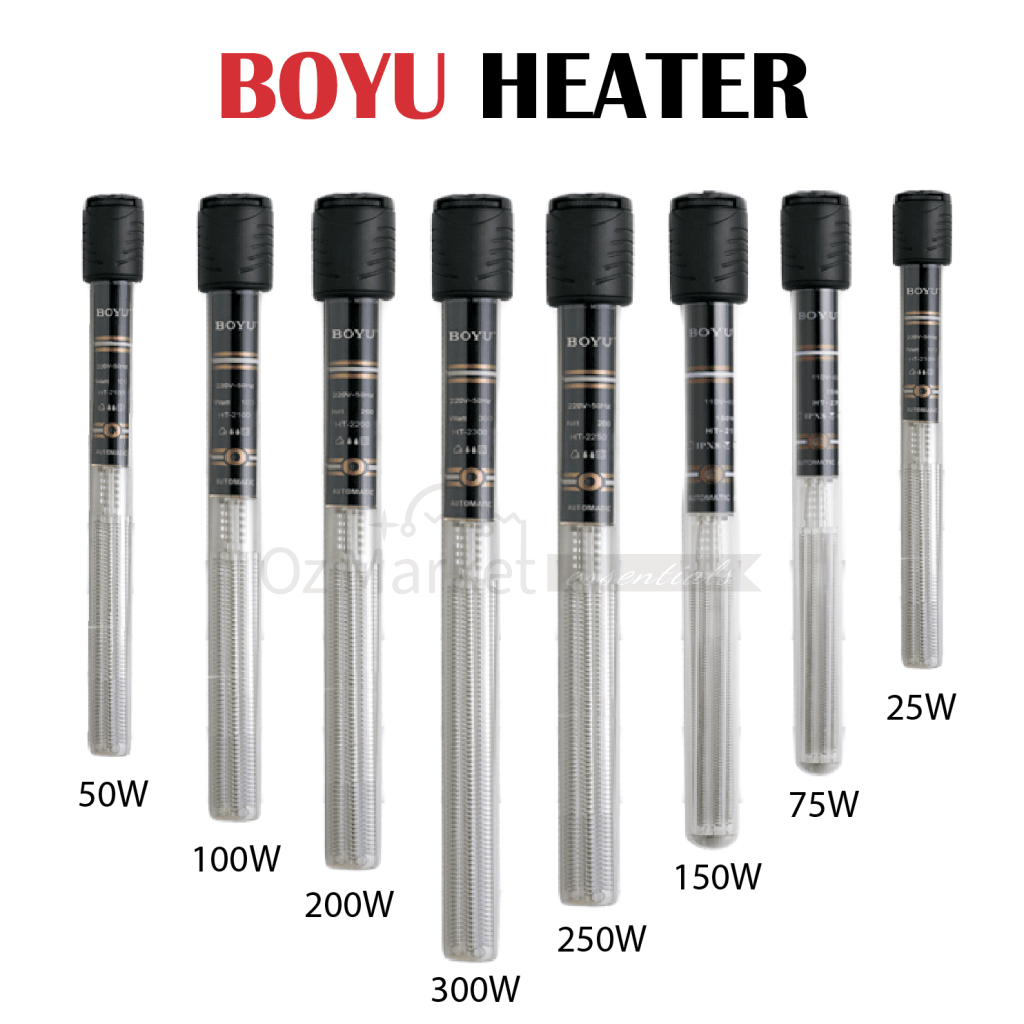 Boyu Submersible Fish Tank Glass Heater 25W 50W 75W 100W 150W 200W 250W 300W Heaters & Chillers