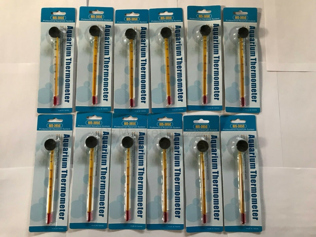 Bulk Sale --12Pcs Glass Fish Tank Thermometers Meters & Regulators