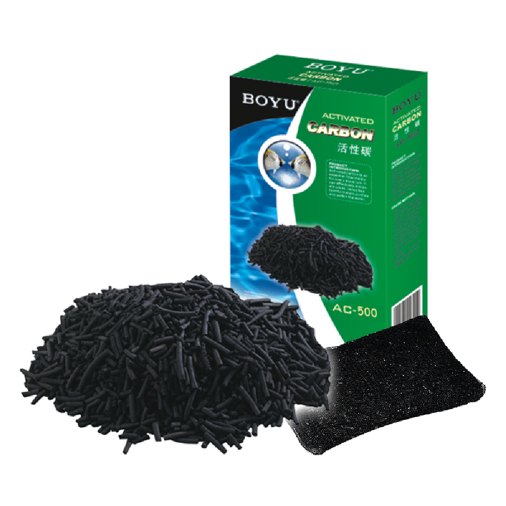 BOYU 500g Activated Carbon Aquarium Fish Tank Pond Filter Charcoal Media