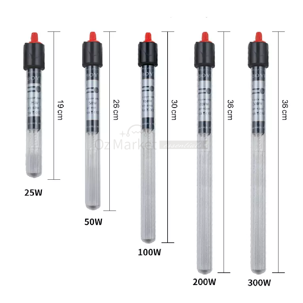 Boyu Submersible Fish Tank Glass Heater 25W 50W 75W 100W 150W 200W 250W 300W Heaters & Chillers