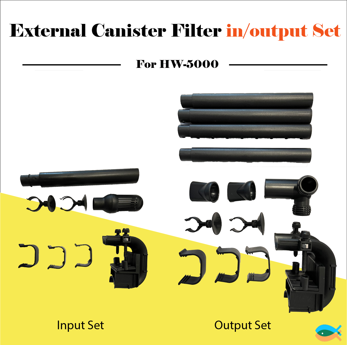 SUNSUN Genuine HW-5000 external Canister filter replacement input & output set