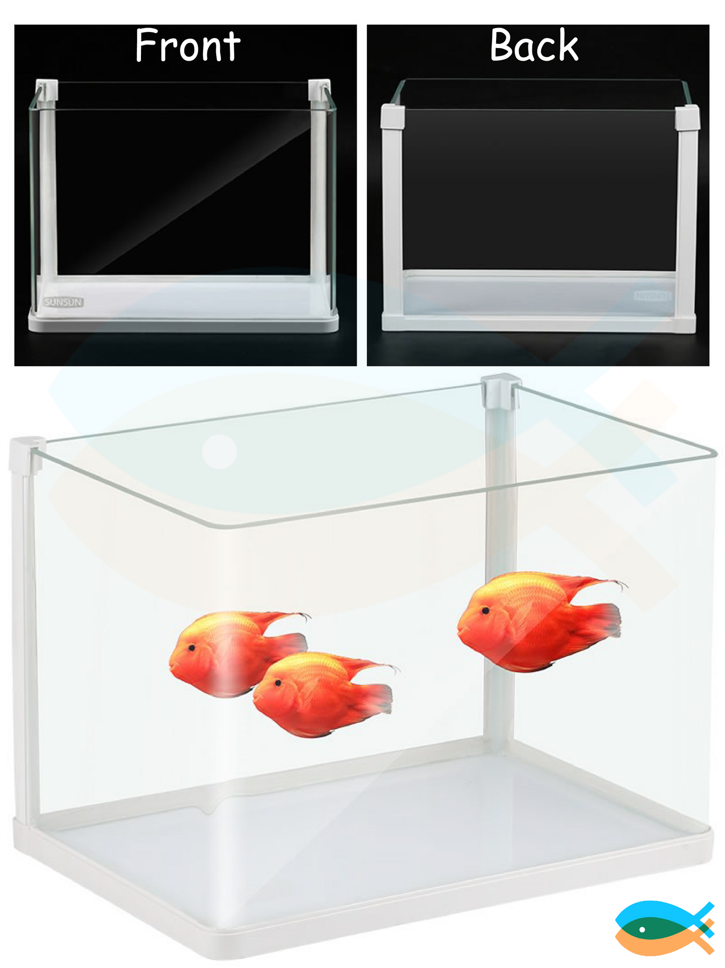 SUNSUN HRK-500 31L Open top Curved Front View Aquarium Fish Tank Complete Set