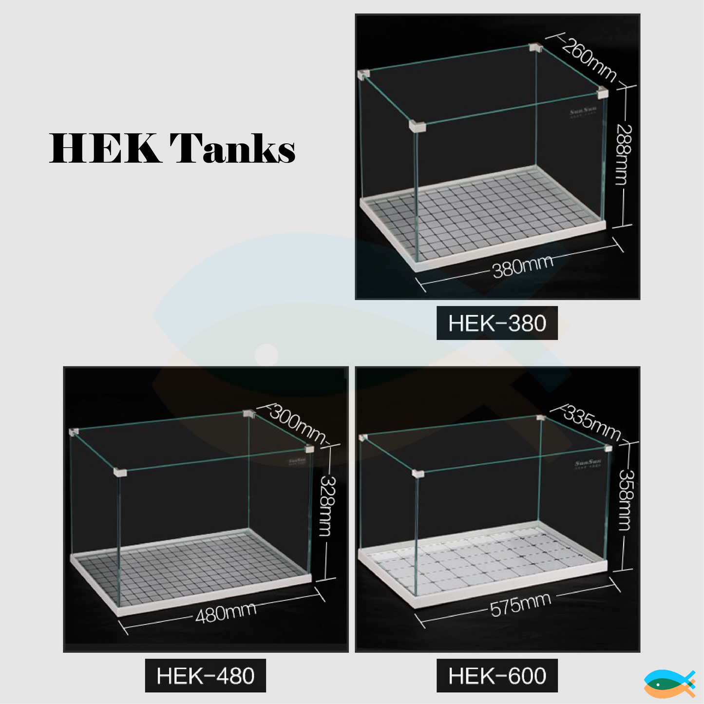 SUNSUN HEK-600 58L Brand New Open top Aquarium Fish Tank with Cabinet