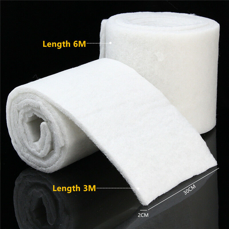 SUNSUN 3M & 6M Roll Aquarium Fish Tank Sump Filter Wool Fine Media Sponge Pad