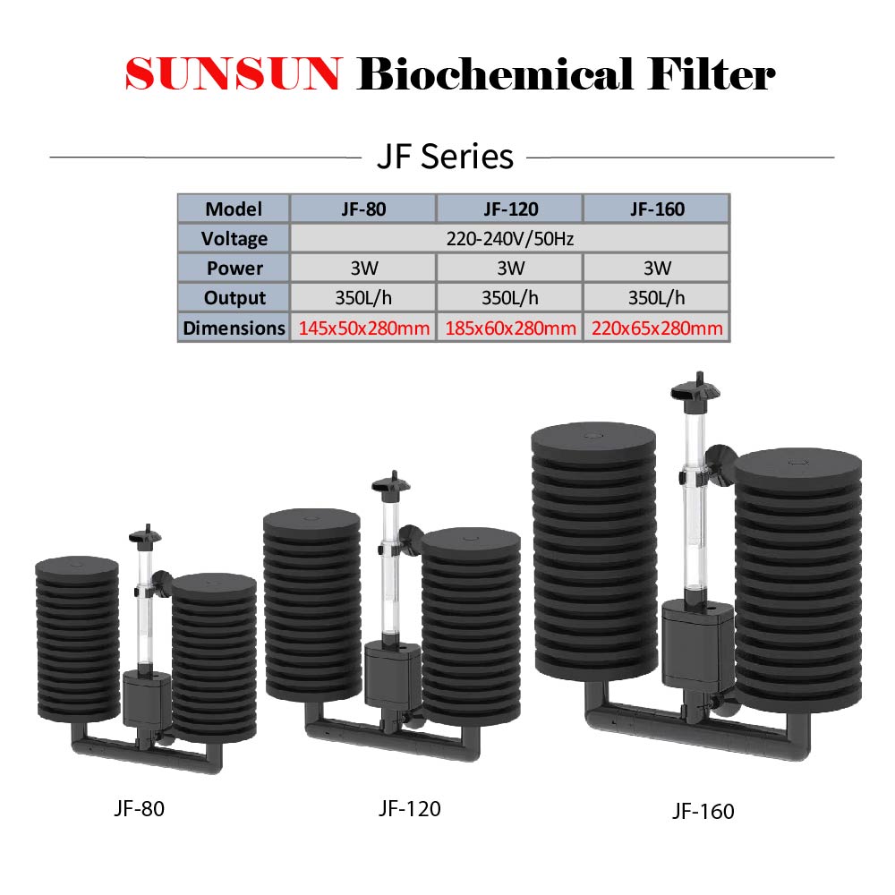 SUNSUN Submersible Filter Pump Double Biochemical Sponge Fish Tank Air Pump