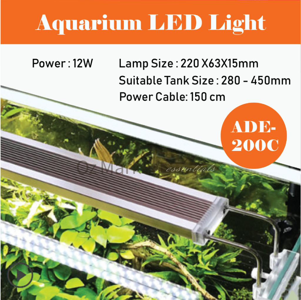 Sunsun 28Cm-115Cm Length Adjustable Aquarium Led Light Fish Tank & Plant Lamp 28Cm-45Cm Ade-200C