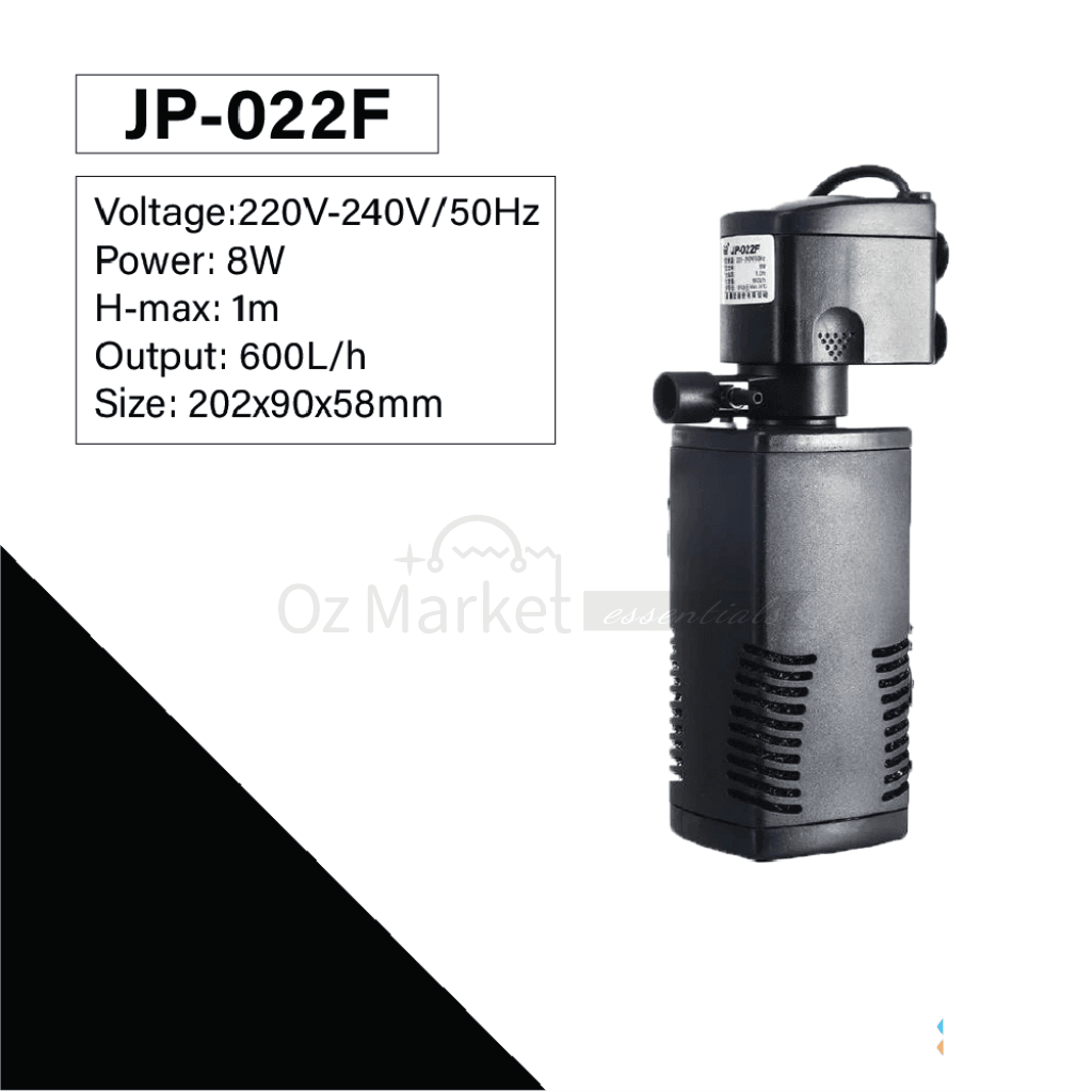 Sunsun 3-In-1 Aquarium Internal Filter Fish Tank Submersible Pump Jp-022F 8W 600L/h Internal Filter