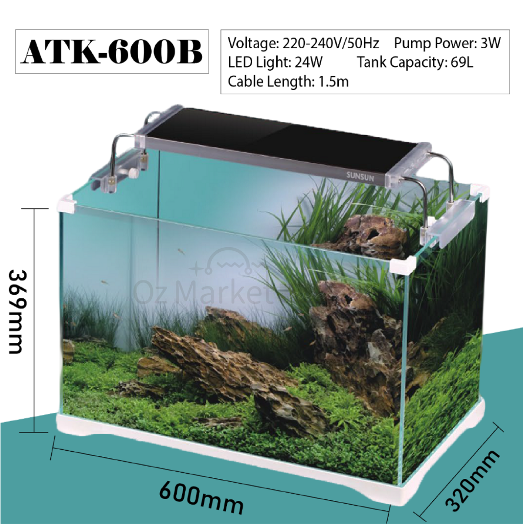 Sunsun 69L Brand New Aquarium Fish Tank Complete Set Aquariums