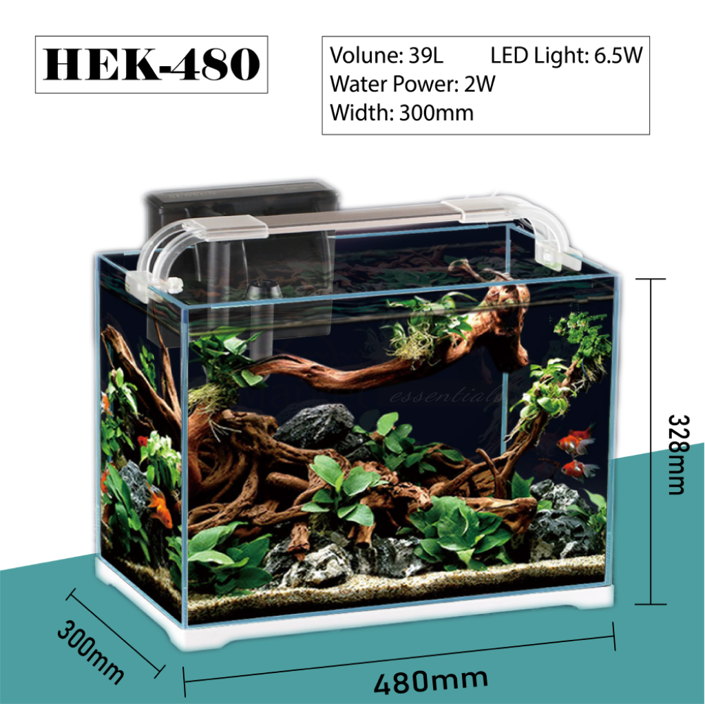 Sunsun Hek-480 39L Brand New Open Top Aquarium Fish Tank Complete Set Aquariums