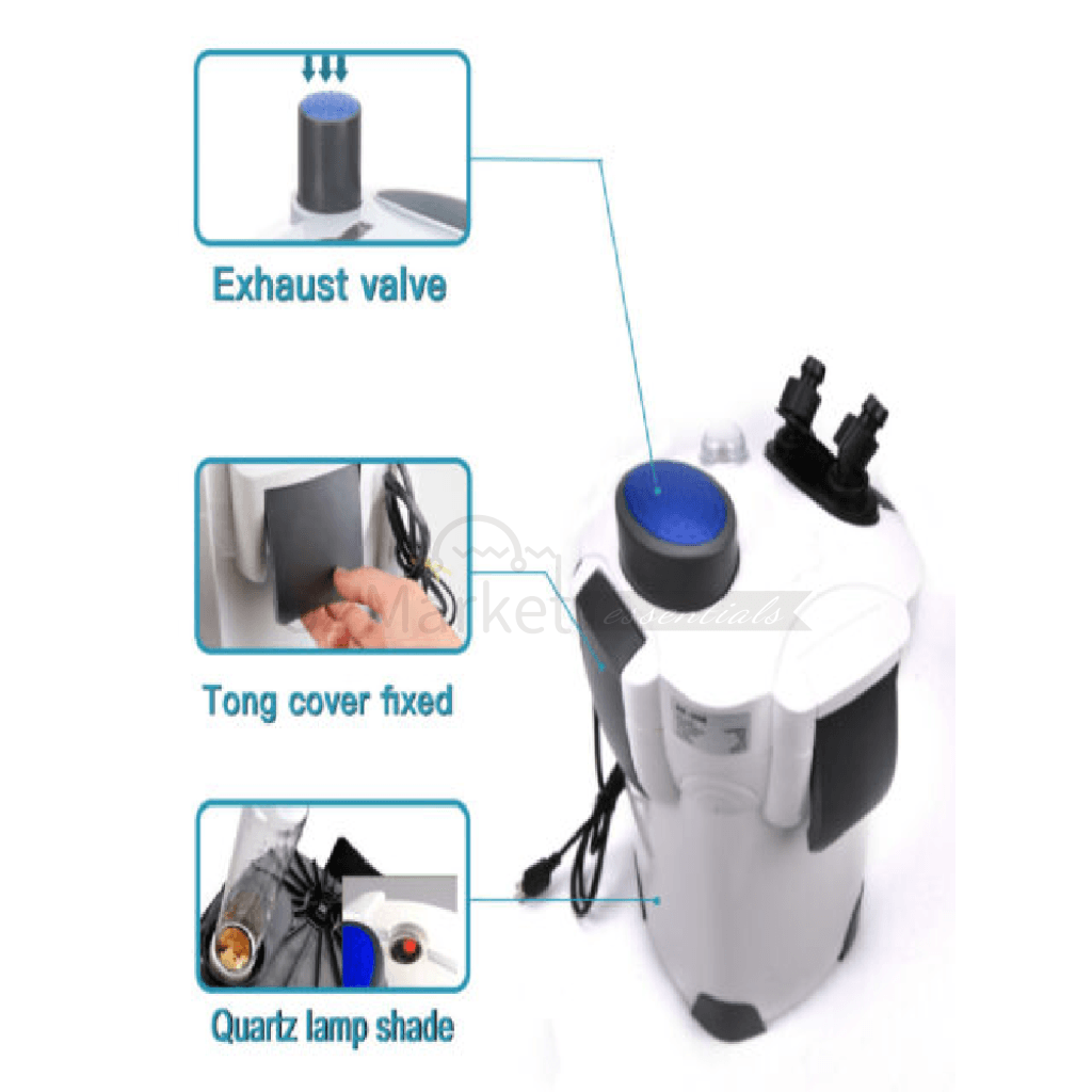 Sunsun Hw-304B - 2000L/h External Canister Filter Uv Light 4 Free Media External Filter