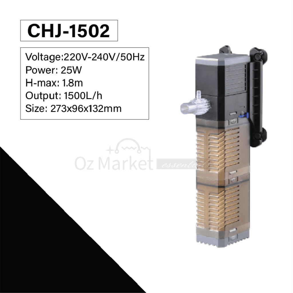 Sunsun Submersible 500L/h-1500L/h Aquarium Fish Tank Internal Filter Pump 25W 1500L/h Internal