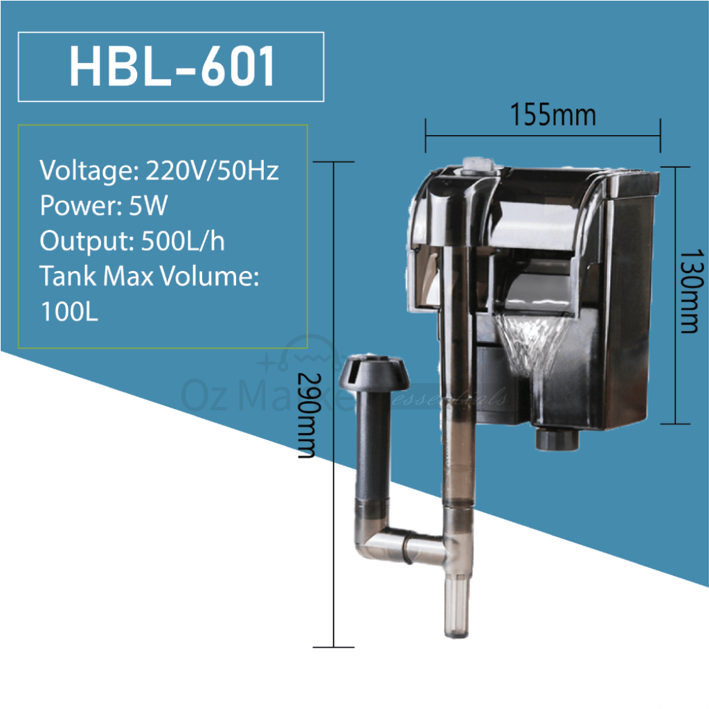 Sunsun300L/h 400L/h 500L/h 600L/h Aquarium Fish Tank Hang On Filter Hbl-601 500L/h