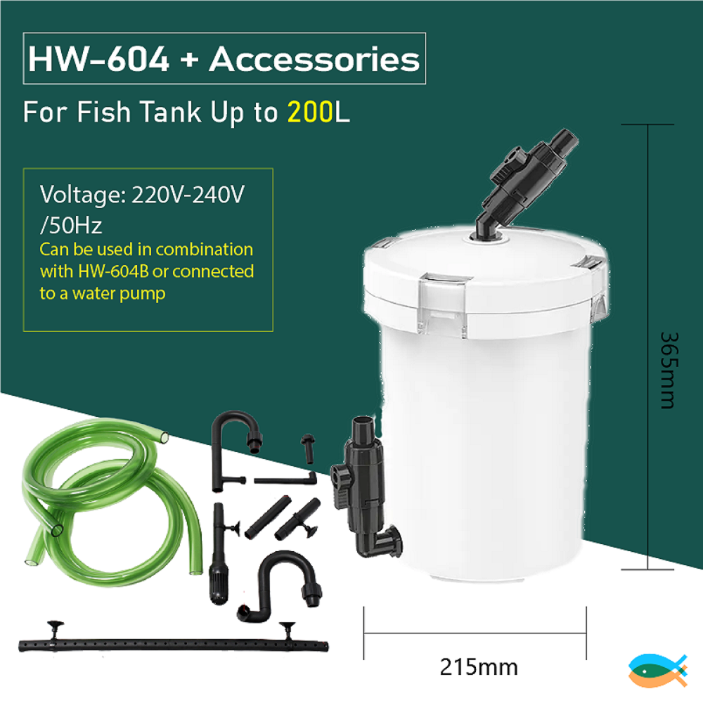 SUNSUN HW-604 & HW-604B 800L/H External Canister Filter and ACCESSORIES