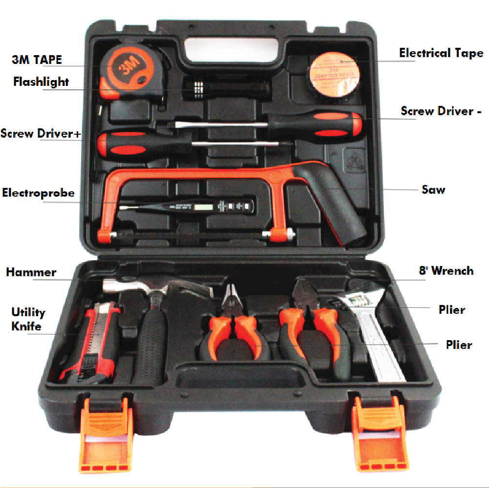 13PCS Box Repair Garden Home Household Set Kit Durable Handy Tools Case DIY OZ